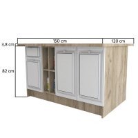 Bucatarie LEEA ART INSULA FRONT MDF VERTICAL K002 / decor 263